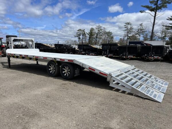 2024 Alum Line Trailers 8.5x24 13K Aluminum Gooseneck w/Flip Over Ramps - Image 3