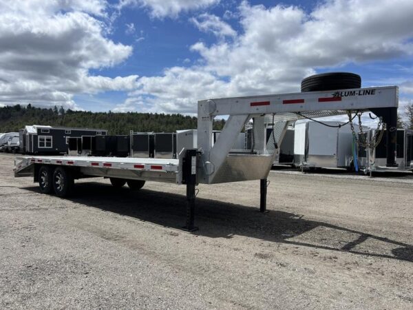 2024 Alum Line Trailers 8.5x24 13K Aluminum Gooseneck w/Flip Over Ramps - Image 8