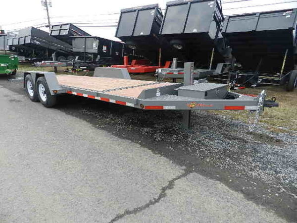 BWise 7 x 22 Low Profile Split Tilt Equipment Trailer
