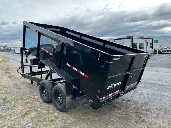 BWise 7 x 16 Gooseneck Dump Trailer High Sides - Image 4
