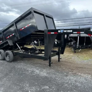 BWise 7 x 16 Gooseneck Dump Trailer High Sides
