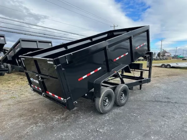 BWise 7 x 16 Gooseneck Dump Trailer High Sides - Image 2