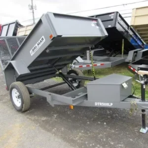 BWise 5 x 8 Single Axle Dump Trailer Landscape Gate
