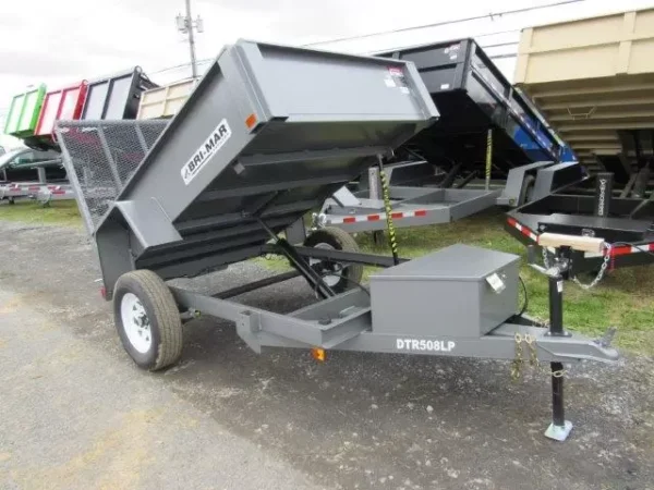 BWise 5 x 8 Single Axle Dump Trailer Landscape Gate