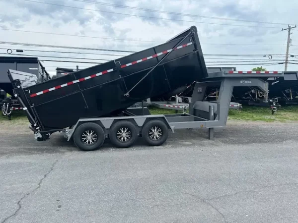 BWise 7 x 16 Gooseneck Tri Axle Dump Trailer - Image 2