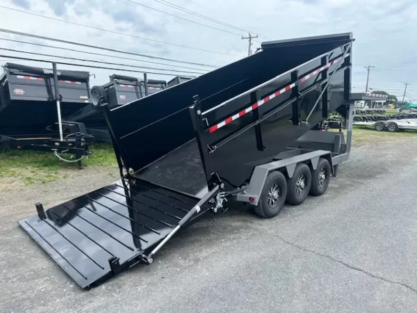 BWise 7 x 16 Gooseneck Tri Axle Dump Trailer - Image 4