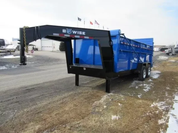 BWise 7 x 16 Heavy Duty Gooseneck Dump Trailer - Image 3