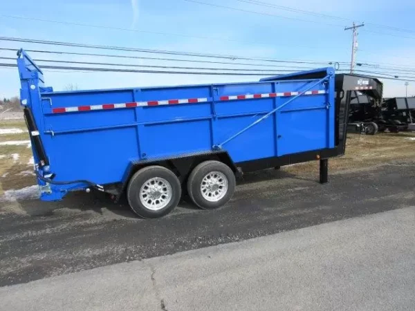 BWise 7 x 16 Heavy Duty Gooseneck Dump Trailer - Image 2
