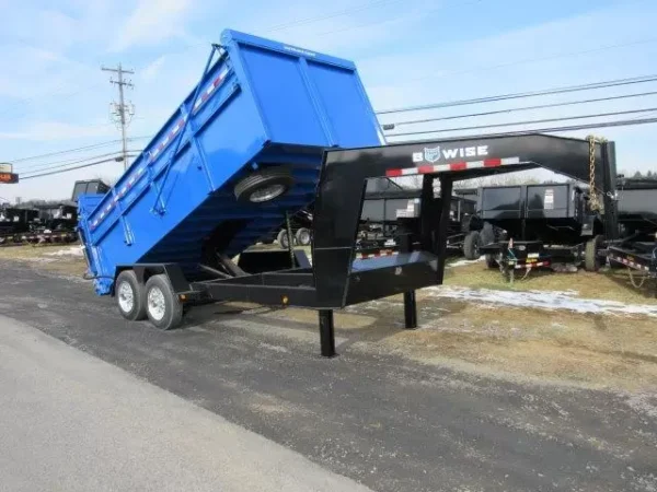 BWise 7 x 16 Heavy Duty Gooseneck Dump Trailer