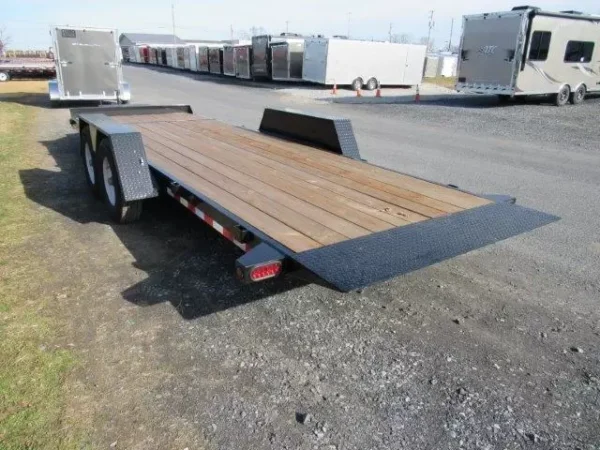 BWise 7 x 22 Low Profile Split Tilt Equipment Trailer - Image 3