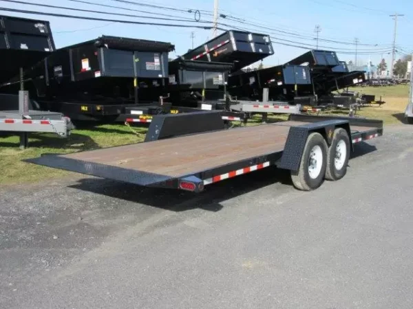 BWise 7 x 22 Low Profile Split Tilt Equipment Trailer - Image 2