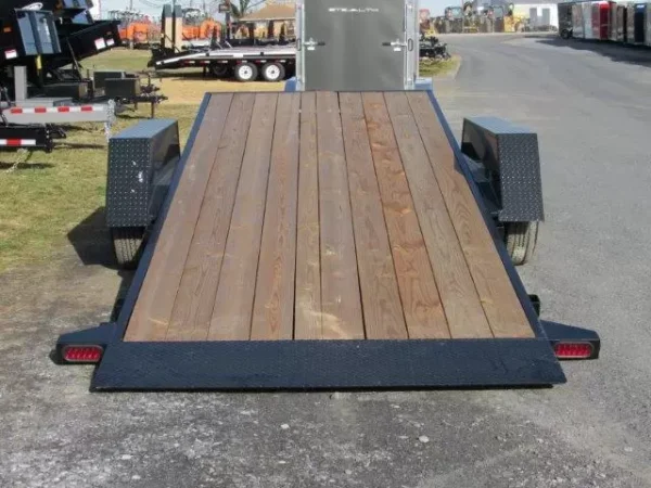 BWise 7 x 22 Low Profile Split Tilt Equipment Trailer - Image 6