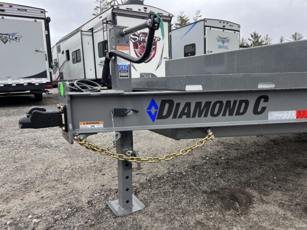 2024 Diamond C 8.5x20 20K Deckover Equipment Trailer w/ 72” Flip Knee Ramps - Image 9