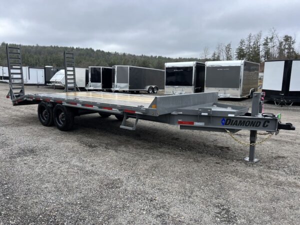 2024 Diamond C 8.5x20 20K Deckover Equipment Trailer w/ 72” Flip Knee Ramps