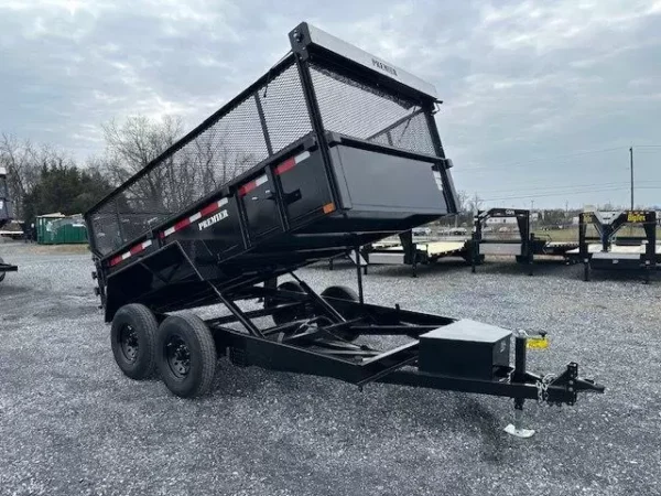 Premier 7 x 12 High Side Dump Trailer Combo Gate and Ramps